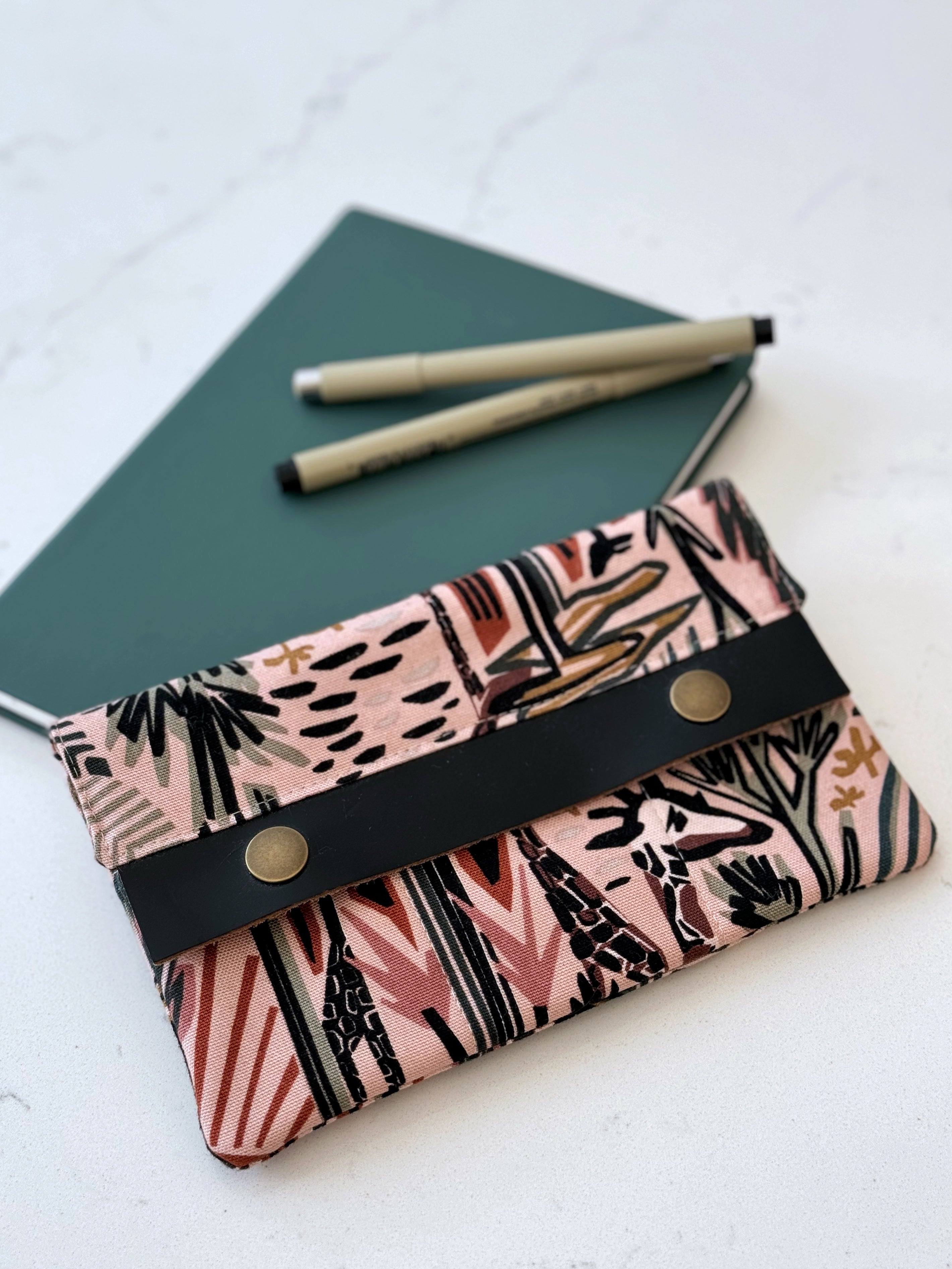 The Janet - Full Size Wallet in Canvas Giraffe Theme - KrisChris