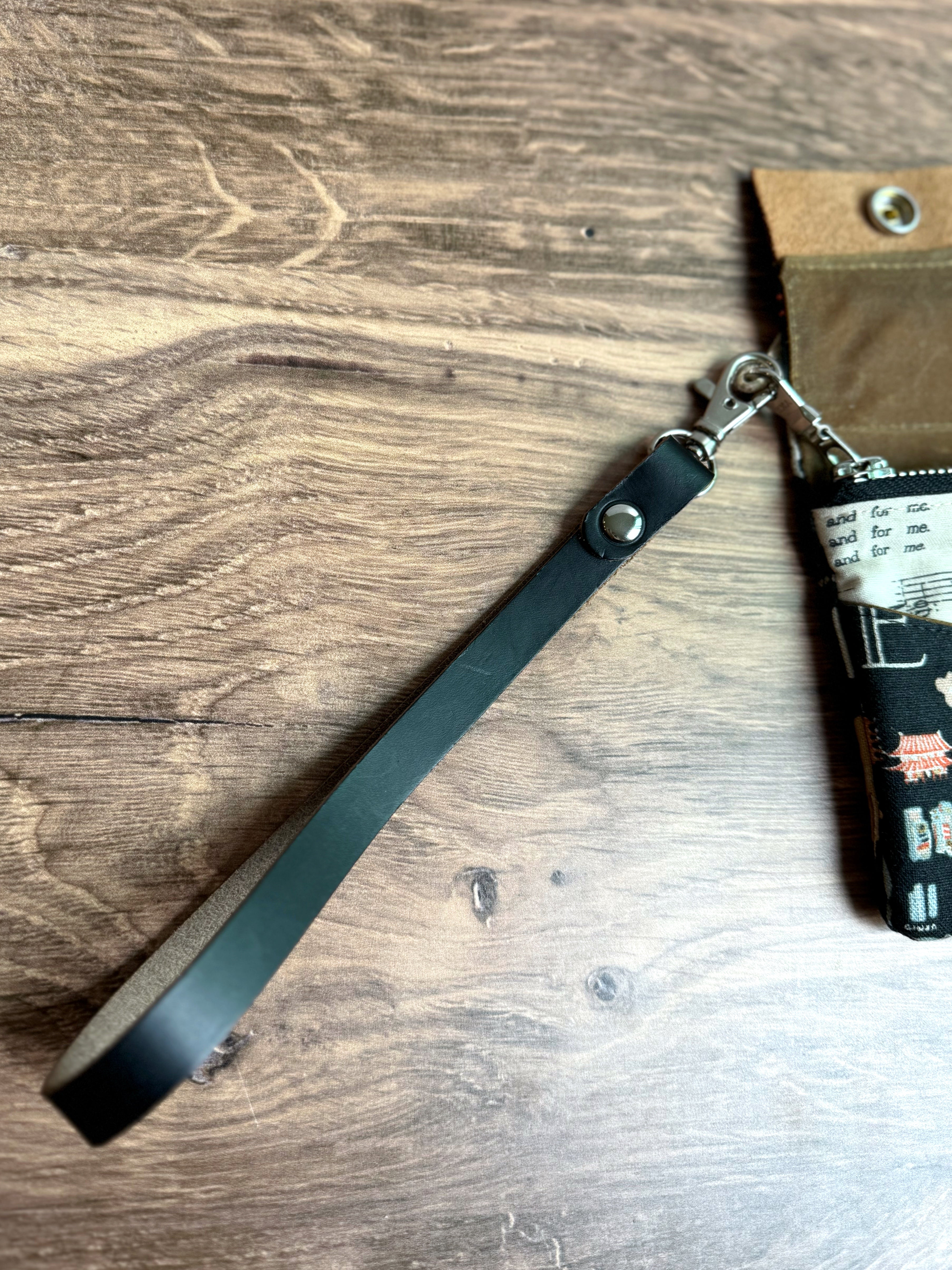 Wrist Straps - Snap to A Pouch or Wallet for an Instant Wristlet (in Leather, Waxed Canvas, & Many Colors) - KrisChris