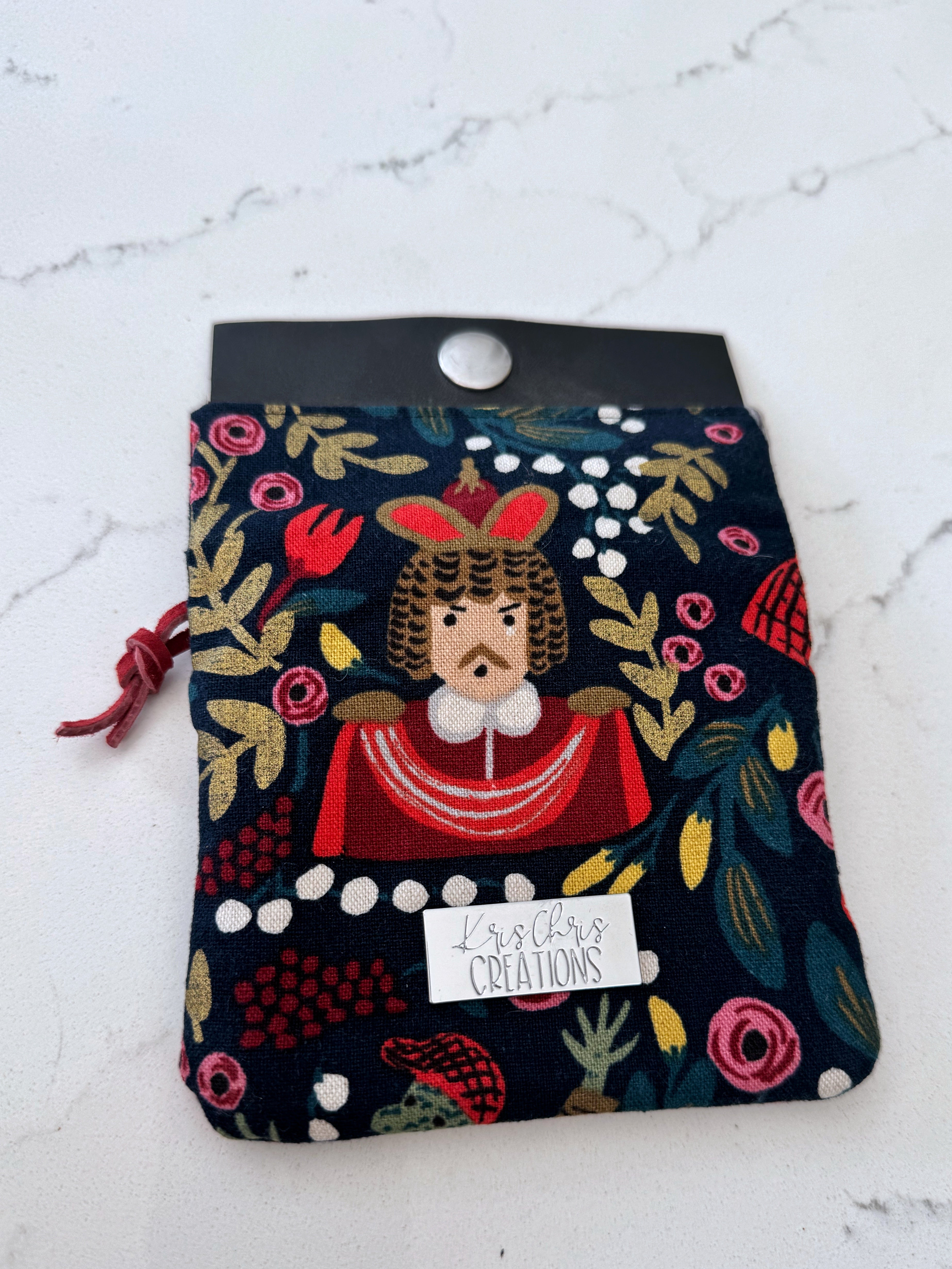 The Mini Janet - Half Size Wallet in Alice in Wonderland Canvas Fabric - KrisChris 