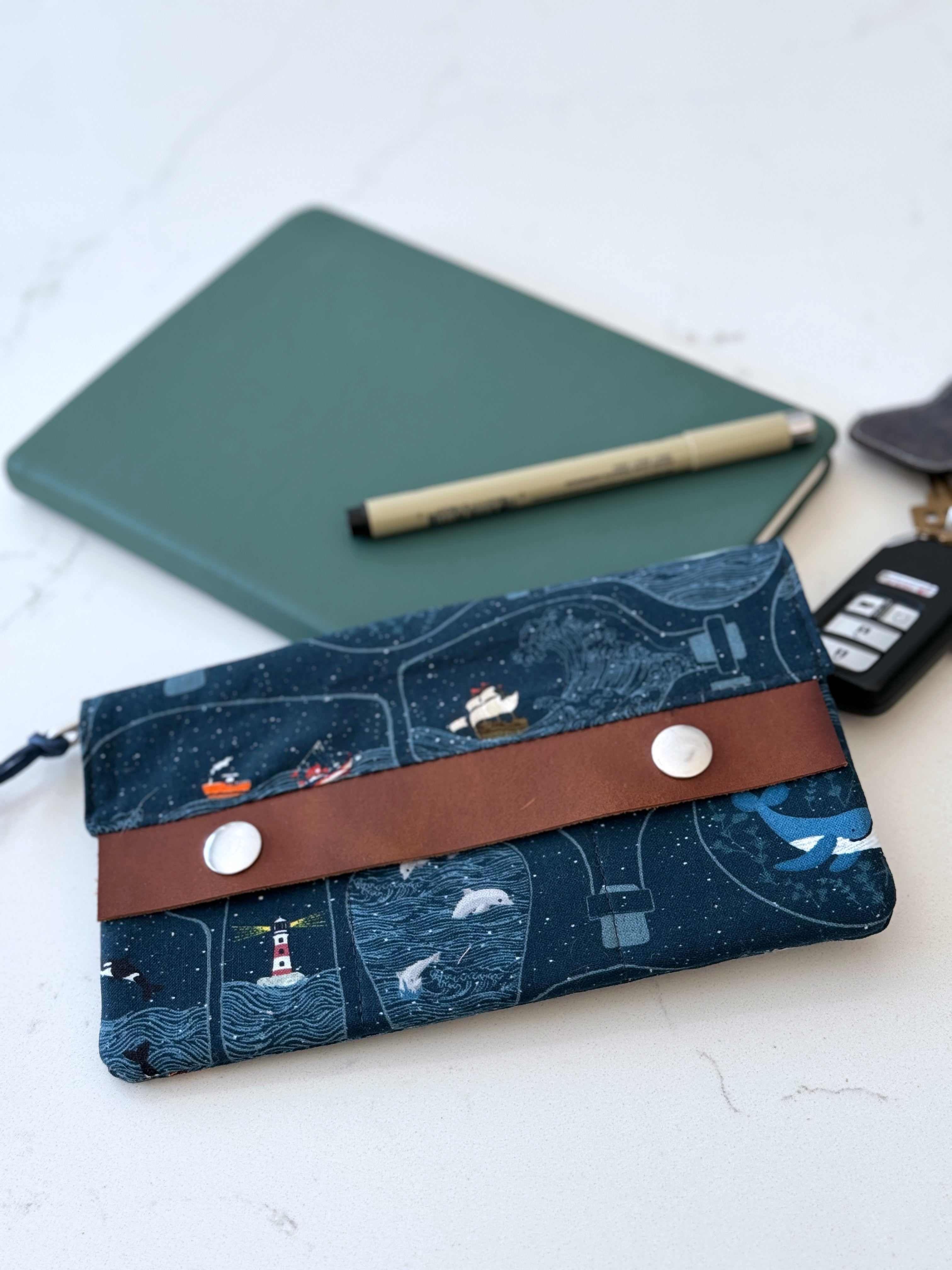 The Janet - Full Size Wallet in Imaginative Nautical Theme - KrisChris 