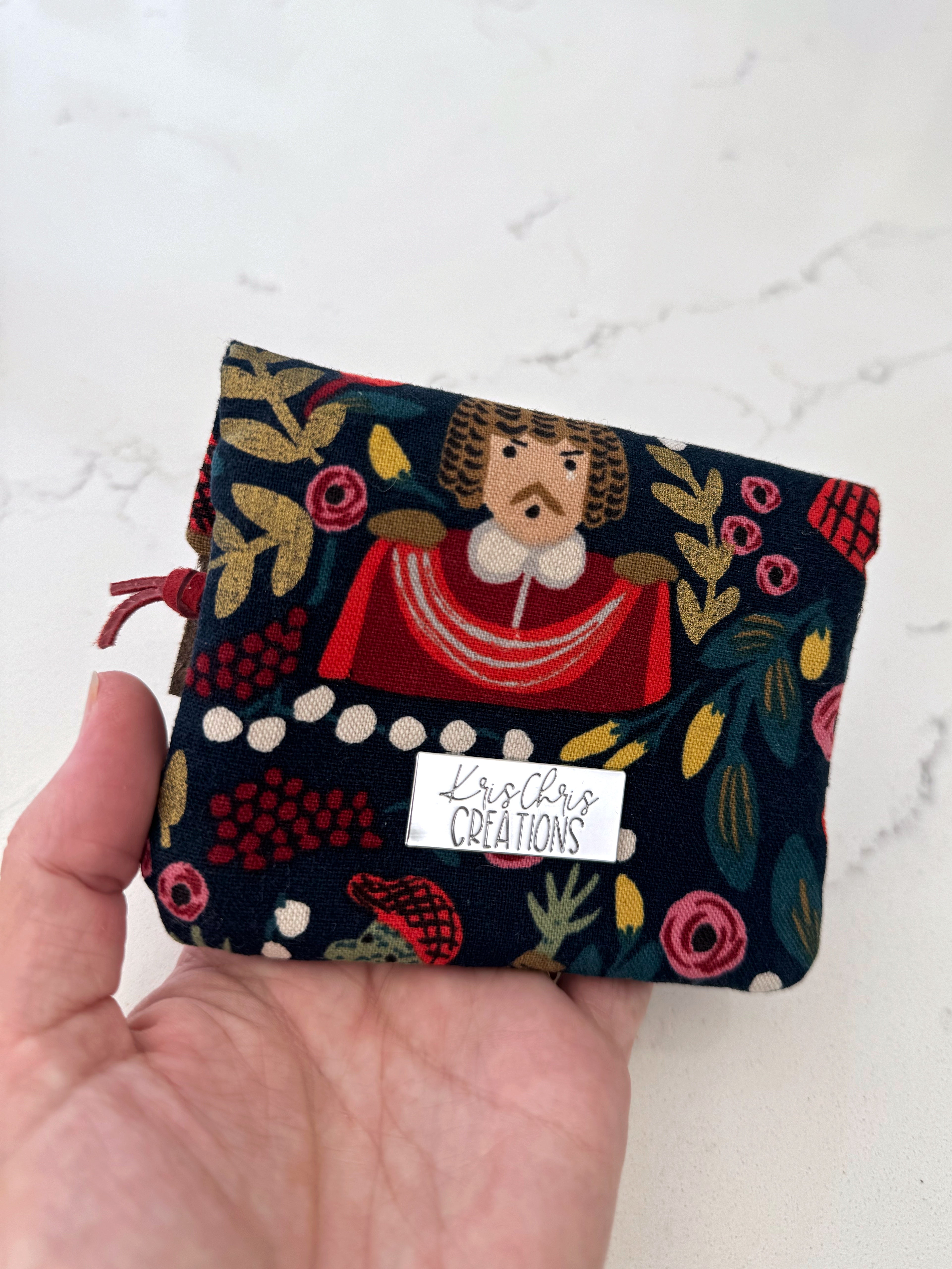 The Mini Janet - Half Size Wallet in Alice in Wonderland Canvas Fabric - KrisChris 