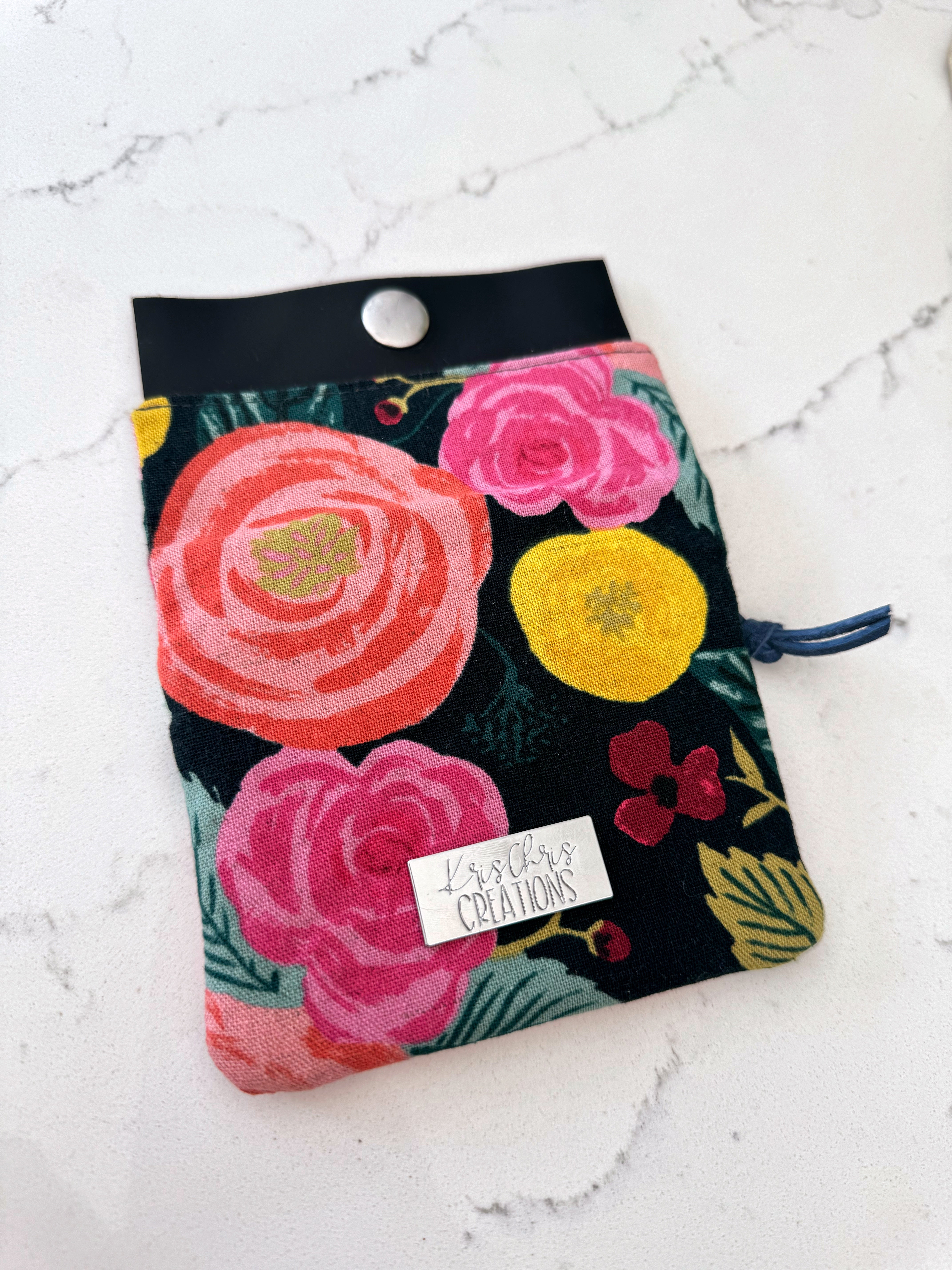 The Mini Janet - Half Size Wallet in Bright Floral Canvas - KrisChris 